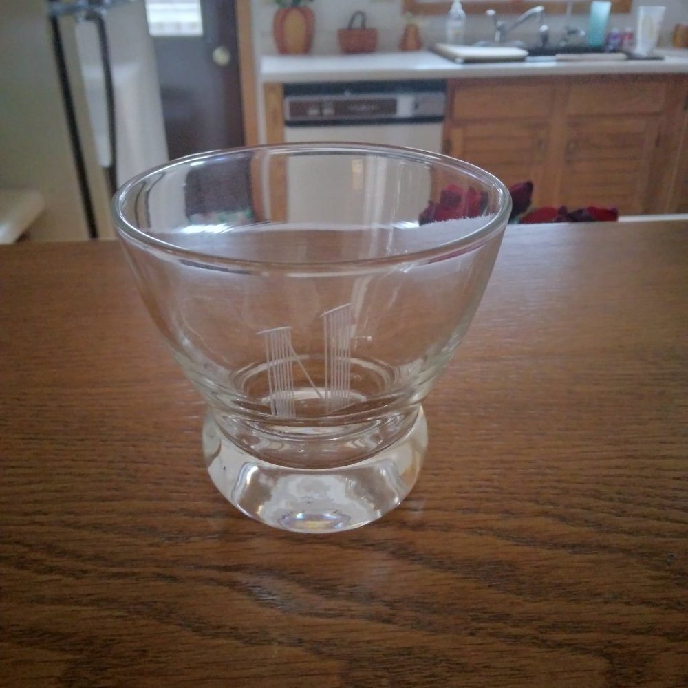 Cocktail Glass, Vintage, with N Engraved